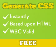 Generate perfect, complete and reusable CSS based upon HTML markup for free!